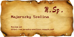 Majerszky Szelina névjegykártya